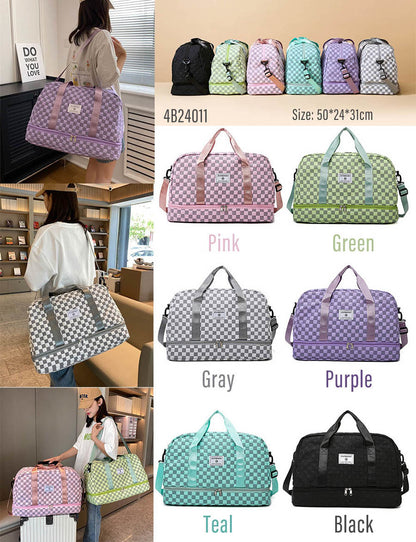 Bubble Checkered Weekender Bag